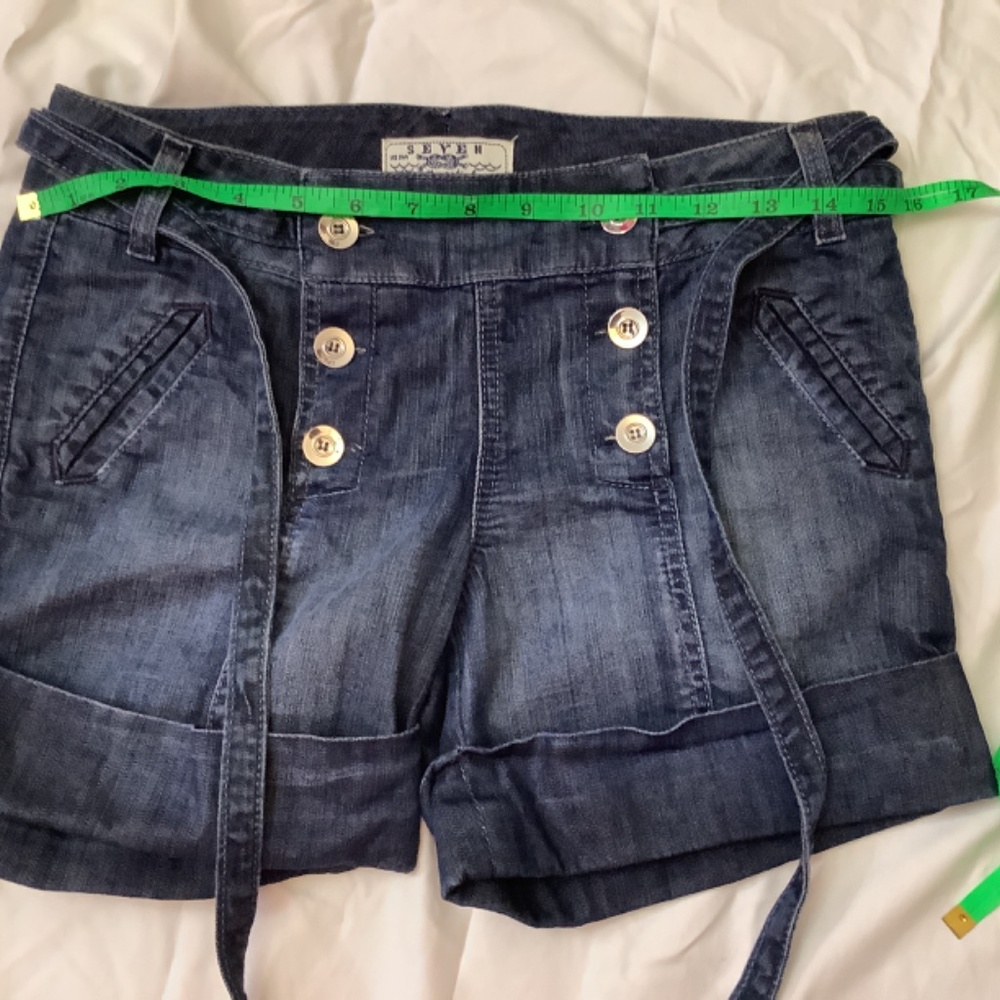 Seven‎ for all mankind blue jean denim shorts size 26 - Picture 4 of 9